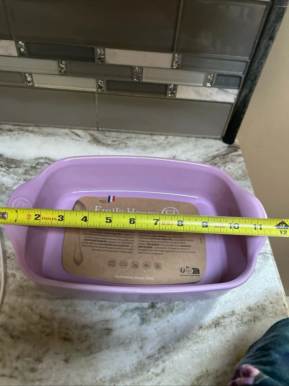Emile Henry 8x 10 RectangleBaking Dish In Unreleased Mauve Pink Purple France